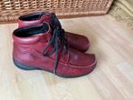 Wolky donkerrode hoge leren schoenen mt 37 izgs, Lage of Enkellaarzen, Ophalen of Verzenden, Gedragen, Rood
