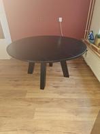 Te koop zwarte ronde eettafel, Huis en Inrichting, Tafels | Eettafels, Ophalen, Gebruikt, Rond