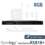 NAS Synology RackStation RS818+ 8GB refurbished, Info@synology.com, Synology, Ophalen of Verzenden, Zo goed als nieuw