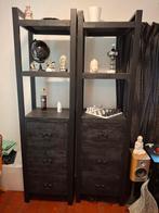 Zwart Mango Houten Kasten met Lades, Huis en Inrichting, Ophalen, 50 tot 100 cm, Zo goed als nieuw, 3 of 4 laden