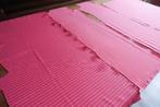 restant lappen roze met wit gestreepte trevira, Hobby en Vrije tijd, Stoffen en Lappen, Overige materialen, Nieuw, Ophalen of Verzenden
