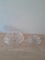 Glazen koekschaal en bonbonniere, Antiek en Kunst, Ophalen of Verzenden