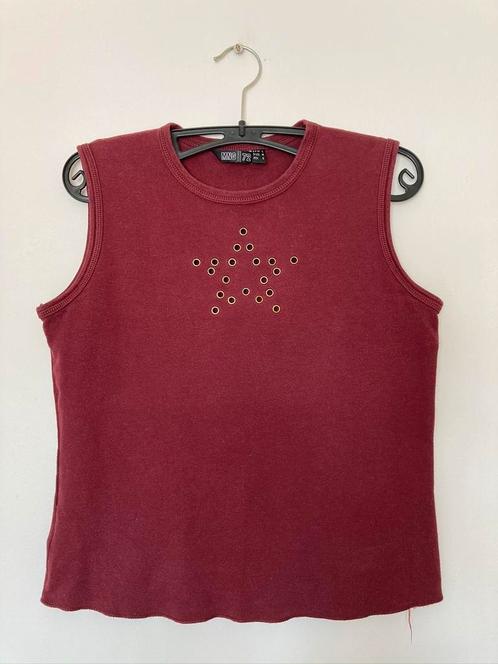 Mango Club M bordeauxrode mouwloze crop top ster egf, Kleding | Dames, Tops, Gedragen, Maat 38/40 (M), Rood, Zonder mouw, Ophalen of Verzenden