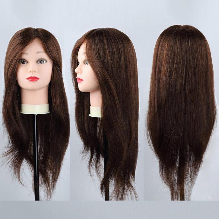 Prof. Oefenhoofd Kappershoofd Trainingshoofd 100% Echt Haar!, Sieraden, Tassen en Uiterlijk, Uiterlijk | Haarverzorging, Nieuw