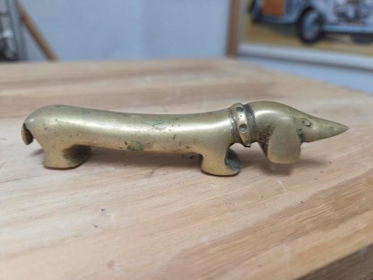 Teckel Beeldje, Antiek en Kunst, Antiek | Koper en Brons, Ophalen of Verzenden