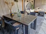 Handgemaakte Houten Tafel, Huis en Inrichting, Tafels | Eettafels, Ophalen, Gebruikt, 100 tot 150 cm, 150 tot 200 cm