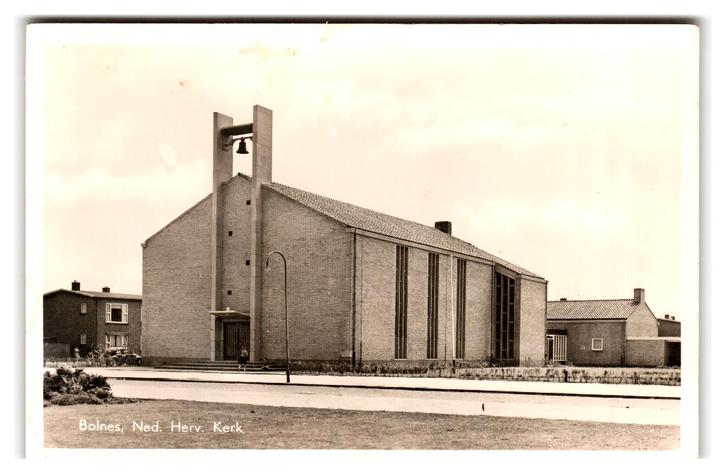 Bolnes, (Ridderkerk) Ned. Herv. Kerk, Verzamelen, Ansichtkaarten | Nederland, Gelopen, Zuid-Holland, 1940 tot 1960, Verzenden
