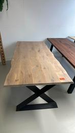 Boomstamtafel eiken 250x100cm, Ophalen, Eikenhout, 200 cm of meer, 50 tot 100 cm