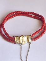 19 eeuw koralen armband met gouden slot, Gebruikt, Ophalen of Verzenden, Met edelsteen, Goud