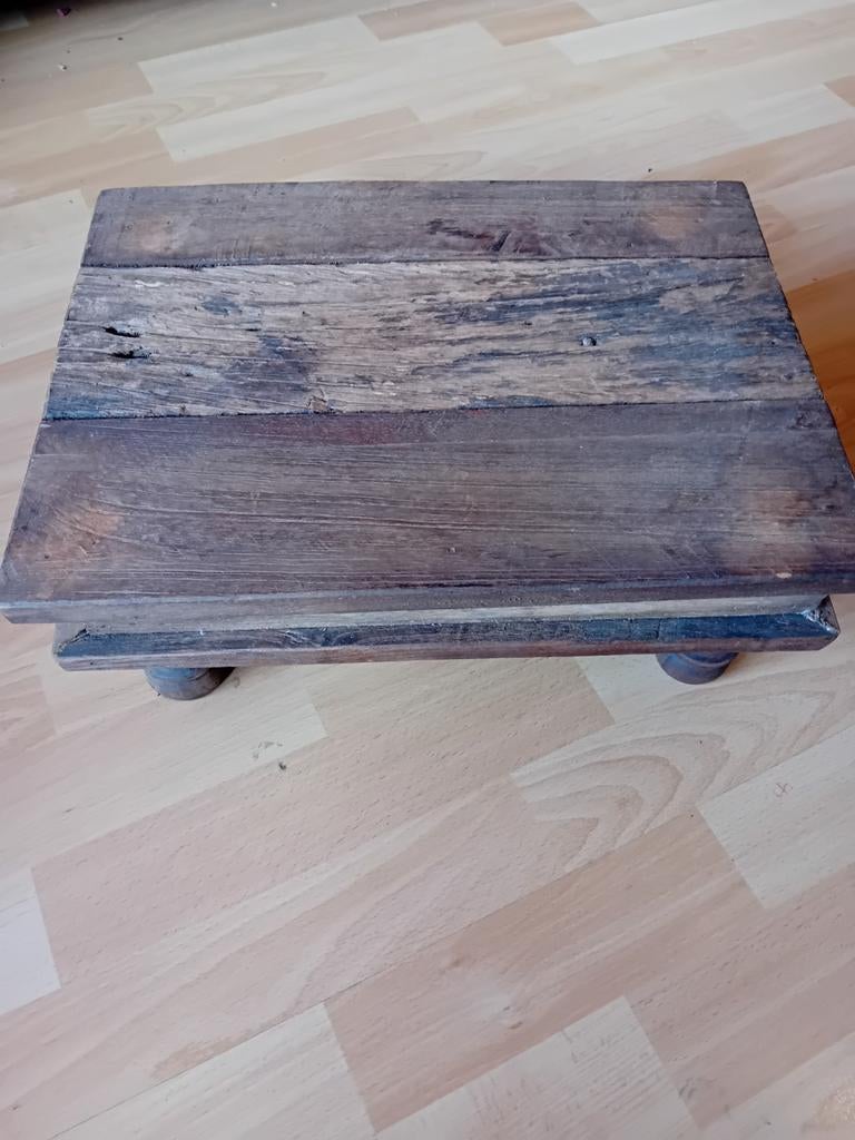 Hardhouten tafeltje., Ophalen, Rechthoekig, Minder dan 50 cm, Minder dan 50 cm