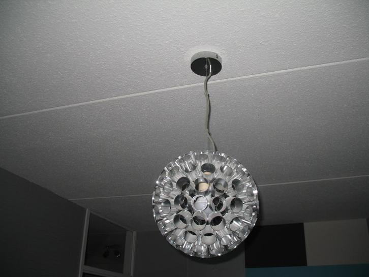 Kenwell / Ranex Aluminium * Space Cilindervorm Hanglamp, Huis en Inrichting, Lampen | Hanglampen, Gebruikt, Minder dan 50 cm, Ophalen of Verzenden