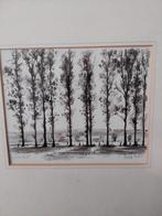 Anneke Boot impressionistisch landschap aquarel gesigneerd, Antiek en Kunst, Ophalen of Verzenden