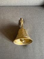 Antieke Bronzen Bel met Soldaat, Ophalen of Verzenden, Brons