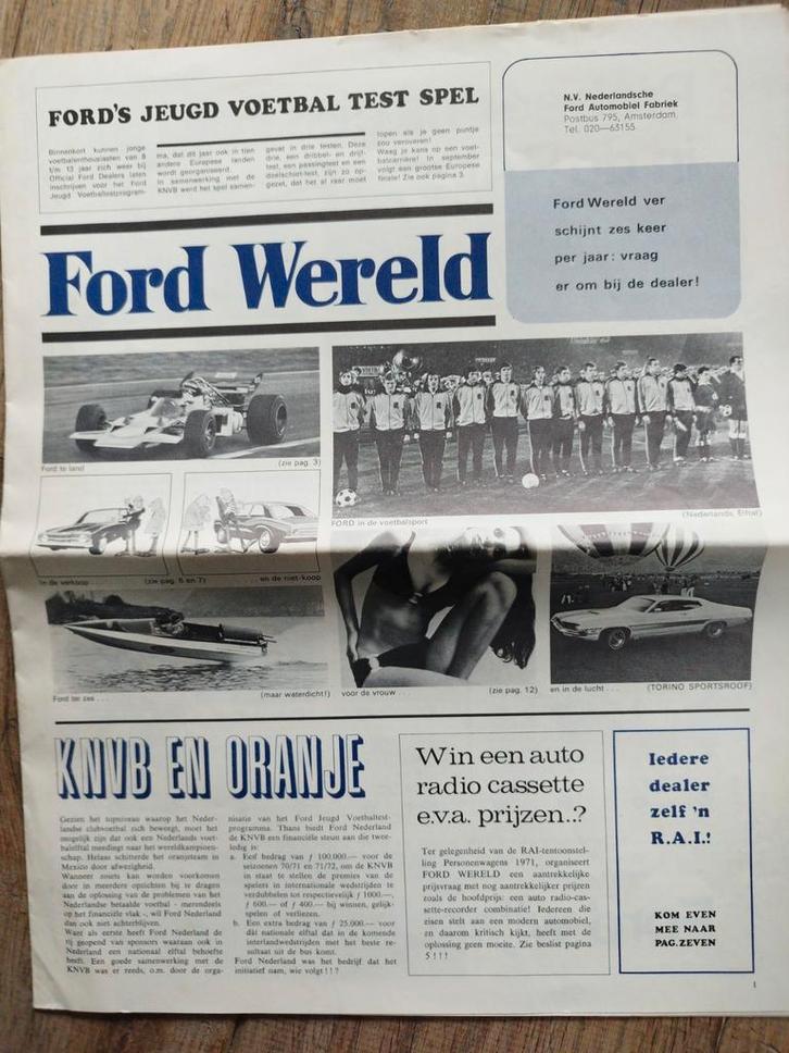 Ford Wereld 1971 - Nederlands Autotijdschrift, Boeken, Auto's | Folders en Tijdschriften, Gelezen, Ford, Ophalen of Verzenden