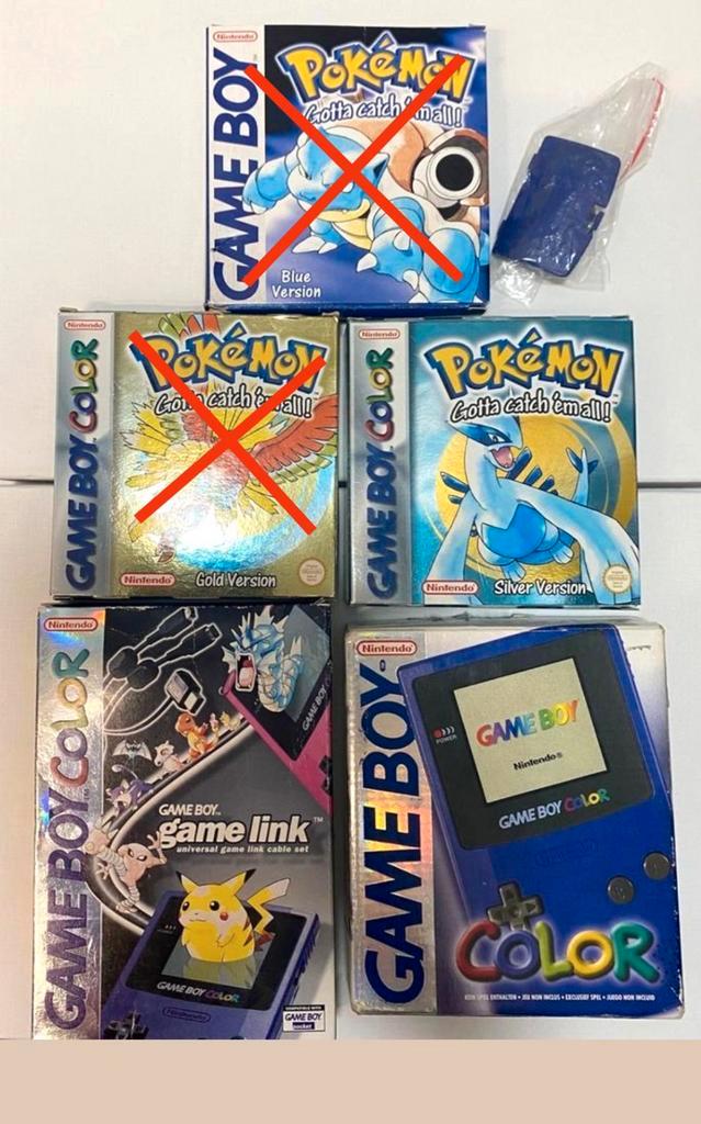 Groot game Boy Color bundle met Pokémon spelen en link cable, Spelcomputers en Games, Games | Nintendo Game Boy, Zo goed als nieuw