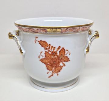 Herend cachepot Apponyi orange decor, Hongarije 20e eeuw. beschikbaar voor biedingen
