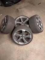 Audi Sport 20” A4/A5/A6/S4/S59x20 ET 34 ROTOR VELGEN + BAND, Ophalen, Gebruikt, 265 mm, Banden en Velgen