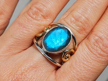 Vanoli 925 zilveren ring met labradoriet maat 18 beschikbaar voor biedingen