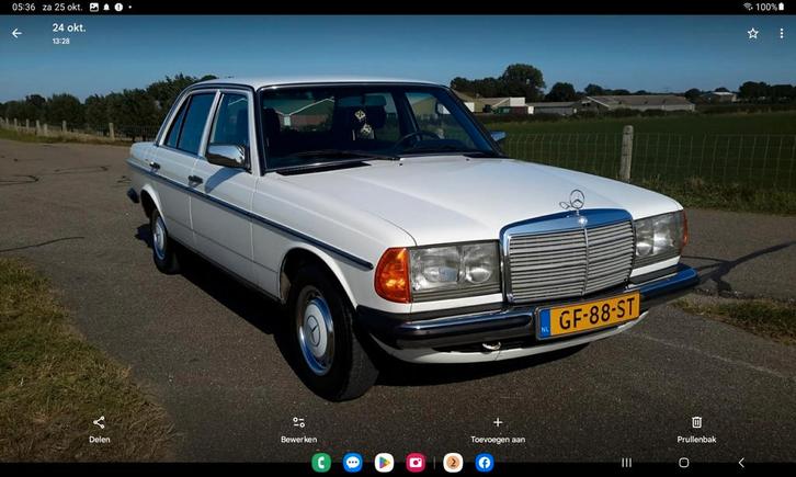 Mercedes-Benz 200-Serie 2.0 200 1980 Wit, Auto's, Mercedes-Benz, Particulier, Benzine, Sedan, Handgeschakeld, Origineel Nederlands