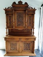 Antieke kast te koop met prachtig houtsnijwerk, Antiek en Kunst, Ophalen