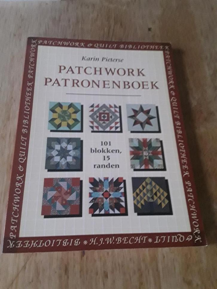 Patchwork patronenboek ,Karin Pieterse. 1999., Boeken, Hobby en Vrije tijd, Zo goed als nieuw, Borduren en Naaien, Ophalen of Verzenden