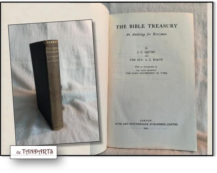 THE BIBLE TREASURY – 1933 **  intro. aartsbisschop YORK  **, Antiek en Kunst, Antiek | Boeken en Bijbels, Ophalen of Verzenden