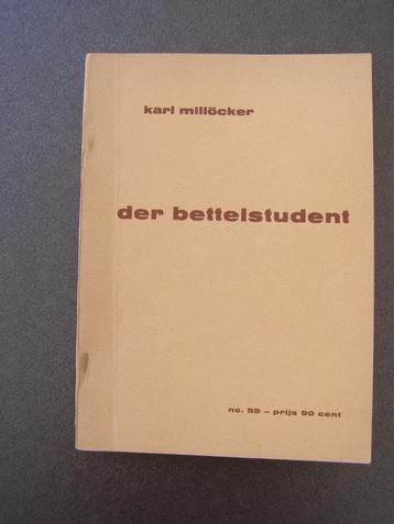 Der Bettelstudent - Millocker; opera-tekstboekje no. 55 beschikbaar voor biedingen