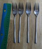 4 BSF 18/10 vorken dessertvorken 17,4cm 43 gram goede staat, Ophalen of Verzenden, Rvs of Chroom, Los bestek