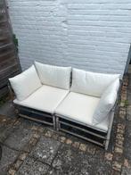 Bamboe Loungeset 2-delig met Kussens, Tuin en Terras, Tuinsets en Loungesets, Ophalen, Gebruikt, Rotan
