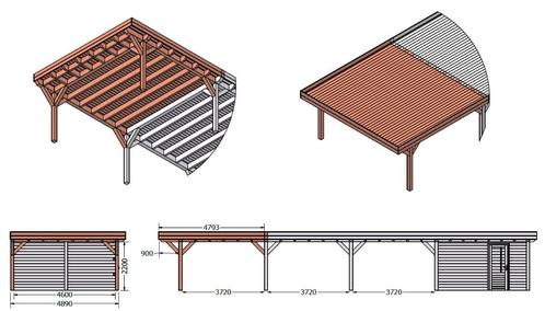 Buitenverblijf / Overkapping / Aanbouw / Veranda / Douglas, Tuin en Terras, Overkappingen, Nieuw, Veranda, Ophalen