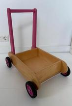 Houten Loopwagen Van Dijk (roze), Ophalen of Verzenden, Gebruikt, Duw- of Trekspeelgoed
