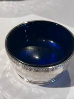 Zilveren Serra Roma  schaaltje met blauw glas, Ophalen of Verzenden, Zilver