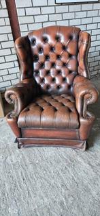 Chesterfield wingchair buttonseat, Ophalen of Verzenden, 75 tot 100 cm