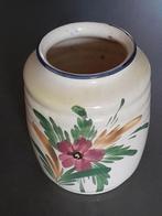 Vaas Driehoek Huizen Potterie, Gebruikt, Geel, Aardewerk of Porselein, Ophalen of Verzenden