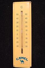 Camel sigaretten reclamebord met thermometer, Reclamebord, Gebruikt, Ophalen of Verzenden