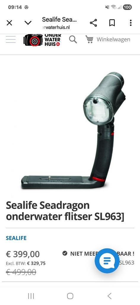 Sea Dragon SL964 Flitser met Tray, Kabel & Balhoofd, Ophalen of Verzenden