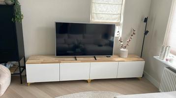 Ikea besta kast met eiken plank en pootjes - afbeelding 2