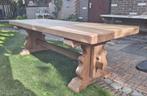 Massief eiken eettafel / kloostertafel.  230x88x74,5, Eikenhout, 200 cm of meer, Zo goed als nieuw, Vijf personen of meer