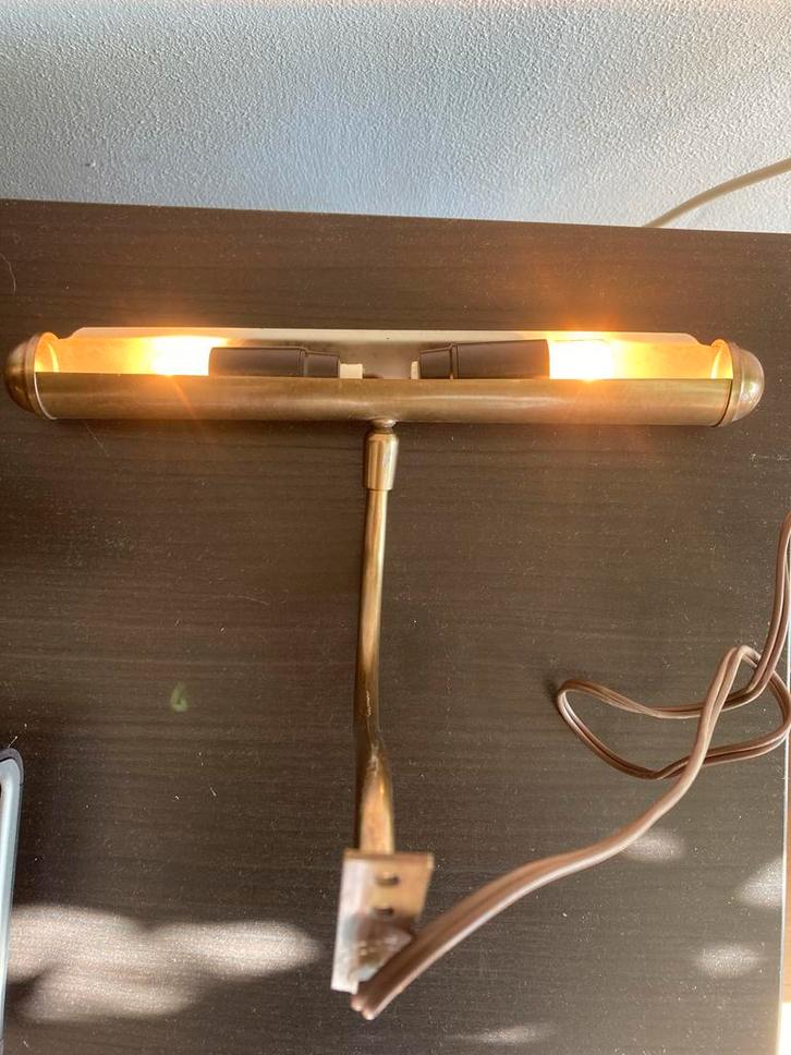 Messing Schilderijlamp - Perfecte Staat!, Huis en Inrichting, Lampen | Hanglampen, Zo goed als nieuw, Minder dan 50 cm, Metaal