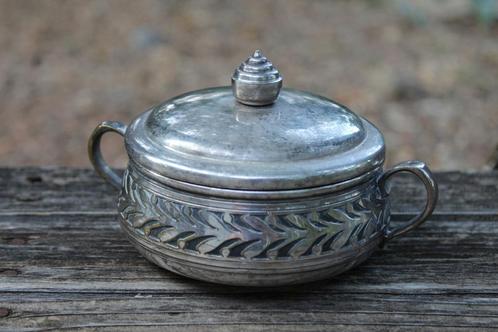 Brocante - Oude verzilverde dekseldoosjes!, Huis en Inrichting, Woonaccessoires | Overige, Gebruikt, Ophalen of Verzenden