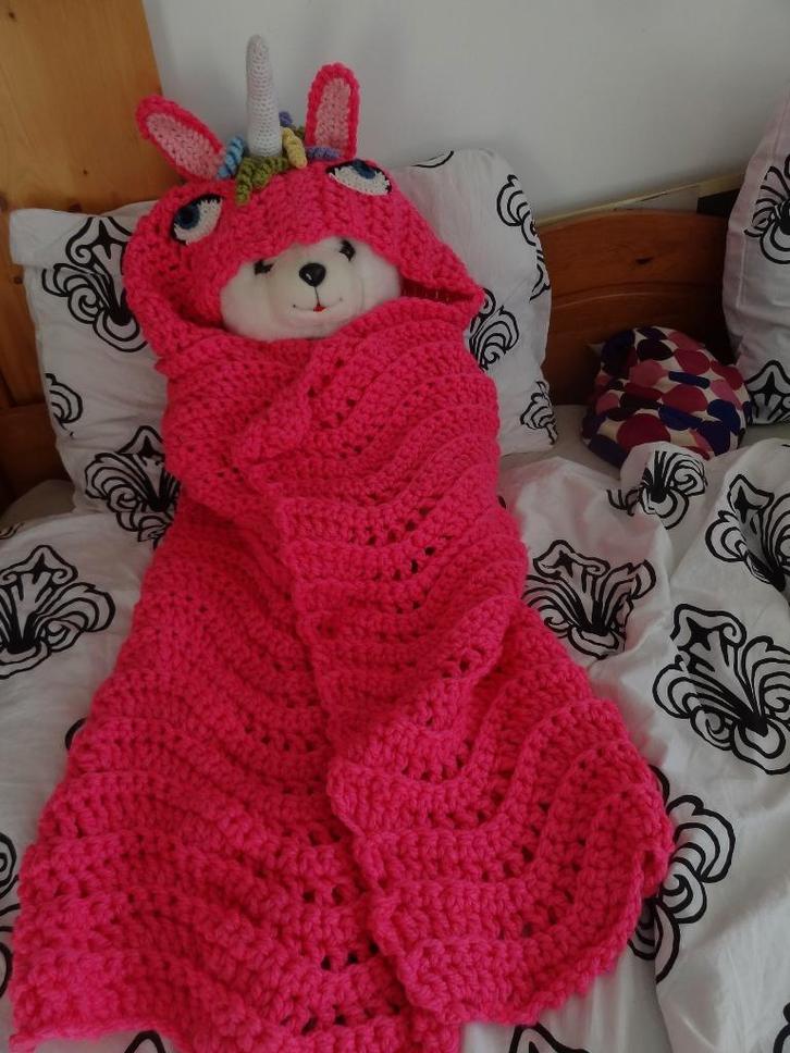 eenhoorn deken hooded blanket, Kinderen en Baby's, Dekens, Slaapzakjes en Inbakerproducten, Nieuw, Deken, 100 cm of meer, Ophalen of Verzenden
