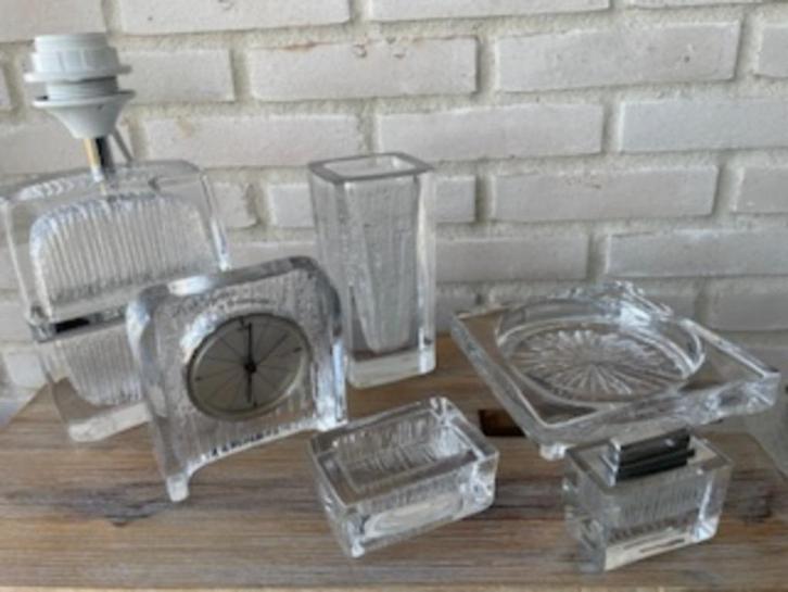 Daum france 6 stuks gesigneerde kristallen glazen objecten, Antiek en Kunst, Antiek | Glas en Kristal, Ophalen of Verzenden