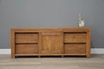 Geborstelde teak tv kast 180 cm, Ophalen, Nieuw