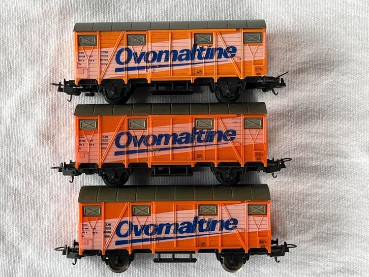 3x Lima SBB Omovaltine goederenwagons, Hobby en Vrije tijd, Modeltreinen | H0, Gebruikt, Wagon, Gelijkstroom, Lima, Ophalen of Verzenden