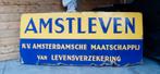 Emaille wandbord groot Amstleven zeldzaam!, Antiek en Kunst, Antiek | Emaille, Ophalen