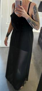 Zwart Jurkje met Split - Maat 40 (valt als S/M), Ophalen of Verzenden, Zo goed als nieuw, Maat 38/40 (M), Zwart