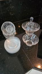 Bonbons schalen en schoteltjes van glas., Ophalen, Zo goed als nieuw