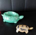 Vintage. Schildpad,  en Afrikaanse  Schildpad  asbak, Antiek en Kunst, Ophalen of Verzenden
