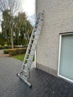 Aluminium lichtgewicht ladder 3 delig 3x12, Ophalen, Gebruikt, Ladder, Opvouwbaar of Inschuifbaar