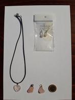 Ketting met edelsteen roze kwarts, geslepen of hartvorm, Ophalen of Verzenden, Nieuw, Steen of Mineraal, Met edelsteen